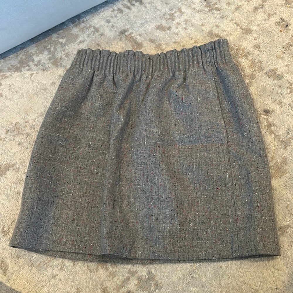 J.Crew Gray Blend Wool Skirt